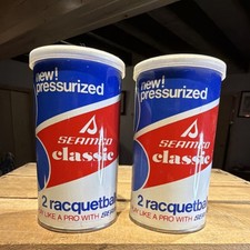 Vintage Seamco Classic Racquetballs Tin Cans - 1 Sealed NOS / 1 Open - Late 70s