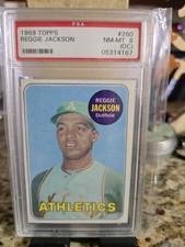 1969 TOPPS #260 REGGIE JACKSON PSA 8 OC