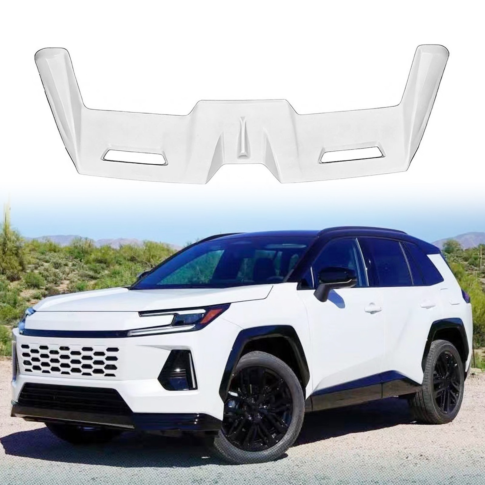 White Rear Spoiler Wing Tail Fits Toyota RAV-4 RAV4 2026 2027 Trunk Lip ...