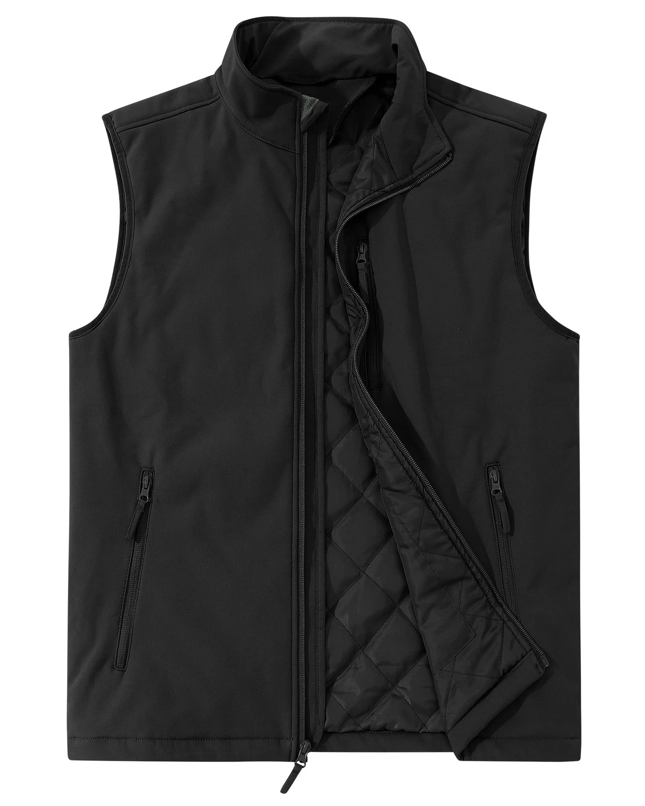 Outdoor Ventures Mens Casual Outerwear Vest Lightweight Winter Zip Up Sleevel...