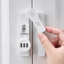 Matte White 180 Degree Mechanical Password Lock, 3-Digit Combination Keyless ...