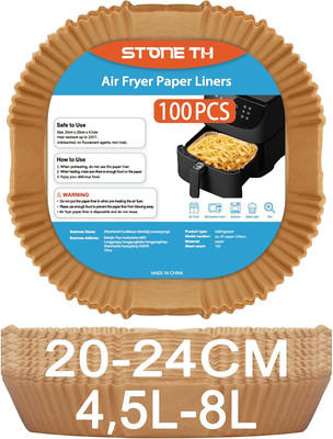 100 Stück Backpapier Heißluftfritteuse 4,5L-8L, Stone TH 20-24cm Airfryer