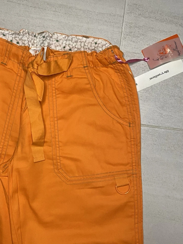 Koi Scrub Pants Women’s Sz Small Bright Orange Nursing Medical - Image 3 of 4