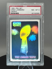 🔥 1990 Pro Set Vince Lombardi Trophy Hologram /10,000 PSA 8 SP 🔥