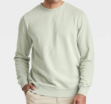 Goodfellow  Co  Men's French Terry Crewneck Pullover Sweatshirt SAGE Size LARGE