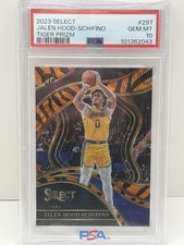 Jalen Hood Schifino Tiger Prizm PSA 10 Rookie 297 Lakers NBA Select