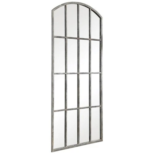 Uttermost Amiel Metal and Glass Arched Decorative Mirror in Rust Gray/Off White - Picture 3 of 8