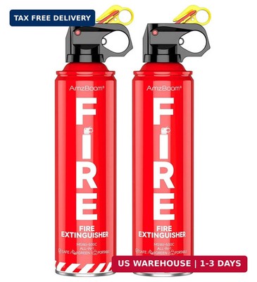 2-Pack Fire Extinguisher for Home, Kitchen, Car, and Grill with Mounting Bracket