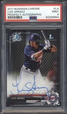 2017 Bowman Chrome Prospect AUTO Luis Arraez ROOKIE PSA 9 GIANTS MINT