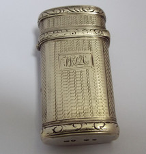 LOVELY CLEAN DECORATIVE ENGLISH ANTIQUE GEORGIAN 1826 STERLING SILVER ETUI CASE