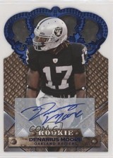 2011 Panini Crown Royale Rookie Blue Signatures 16/50 Denarius Moore Auto d4m