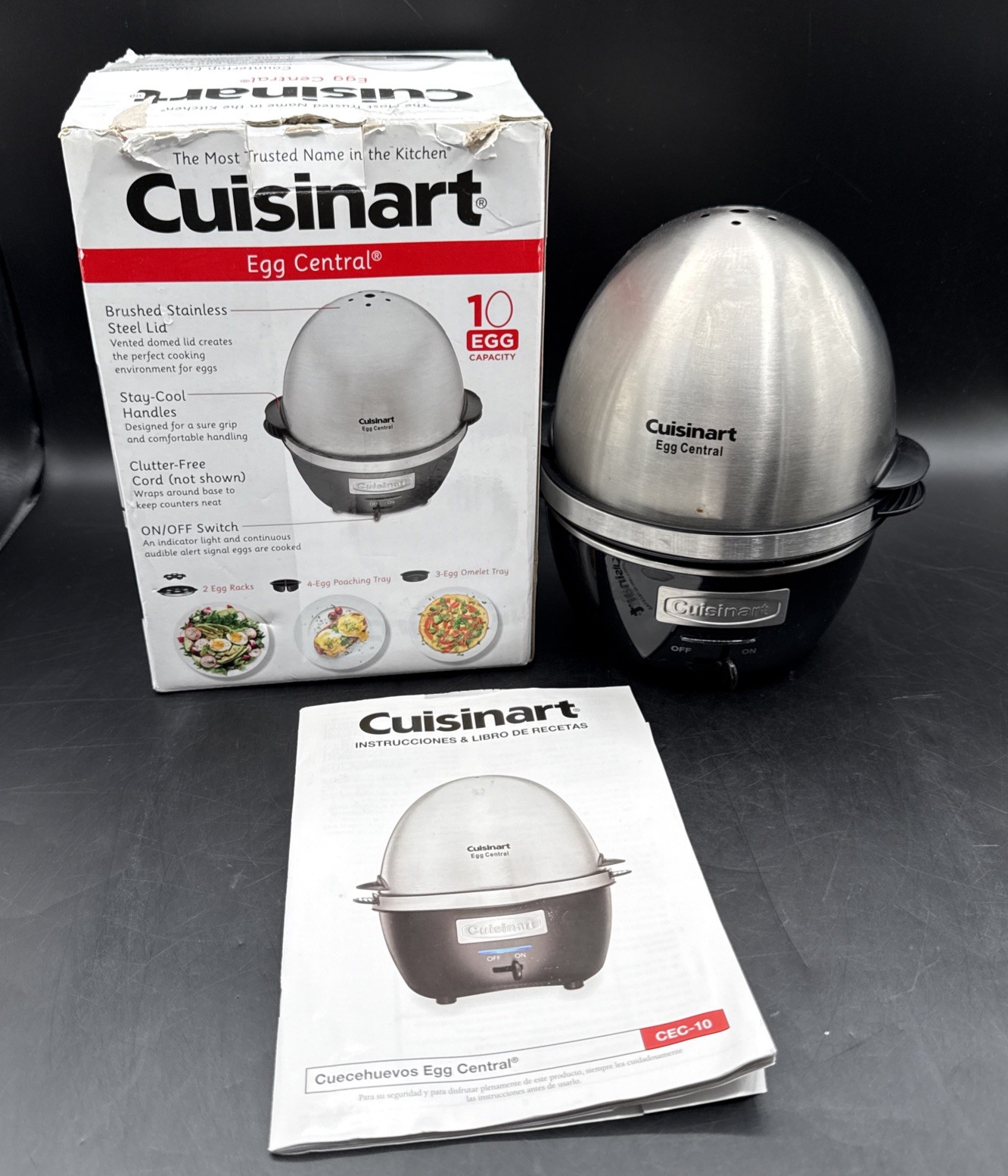 Cuisinart Egg Central Egg Cooker Brushed Stainless Steel And