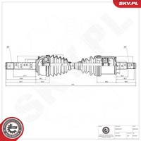 Esen SKV Antriebswelle Gelenkwelle FüR Mitsubishi L 200 K7_T K6_T Pajero