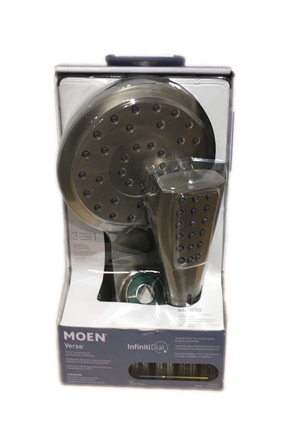 MOEN Verso 8-Spray Dual Fixed and Handheld Shower Head 1.75 