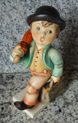Hummel Figur, Großfigur 15 cm hoch, Hum 7/0 ''Wanderbub - Merry Wanderer'' FM 7
