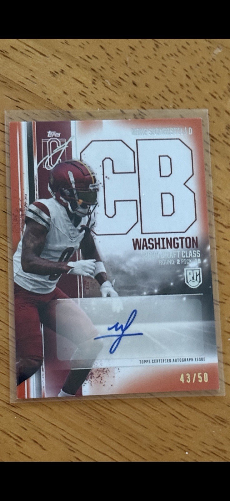 Mike Sainristil Topps Signature Class Rookie Class Autograph Variation #RCAMSA Base