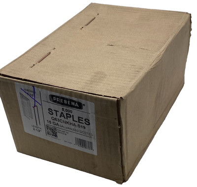 PREBENA Q63CNKHA-S19 GALVANIZED COATED STAPLES CROWN 7/16'', 10000 STAPLE (2-PCK)