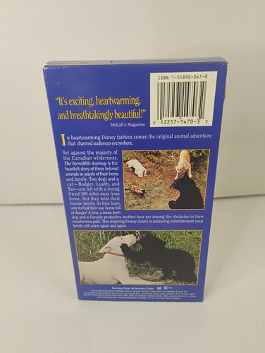The Incredible Journey VHS Disney Video Tape - Foto 2 di 5