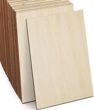 Unfinished Wood, 15 Pack Basswood Sheets for Crafts, Craft Wood Board for Hou...