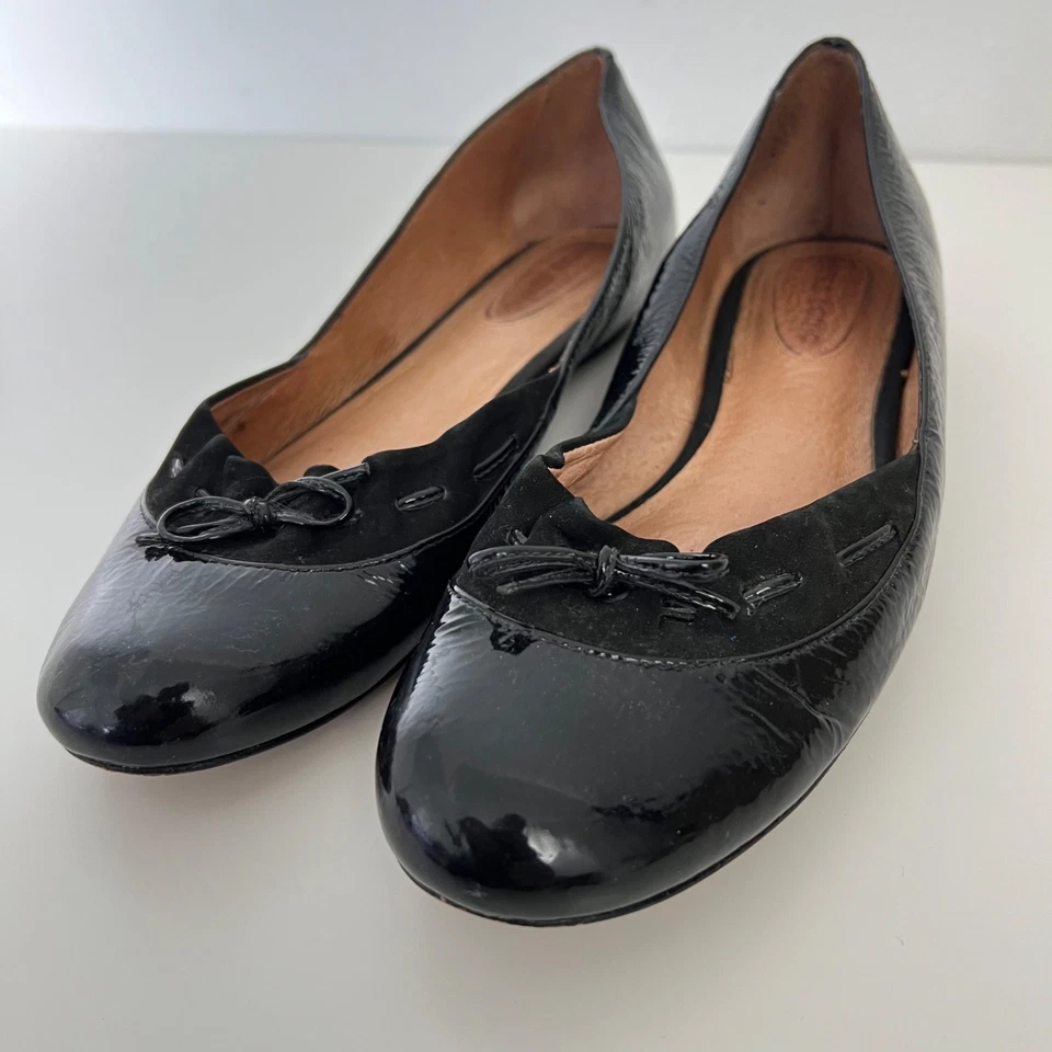 Corso Como Flats Black Patent Leather Slip Ons Shoes Women Size 8 - Image 3 of 4