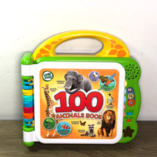 Leap Frog 100 Animals Book English Spanish Electronic Learning Toy 2020 Works 8"