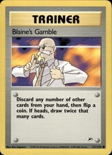 Pokemon Gym Heroes Common Blaine's Gamble 121/132 - Near Mint (NM)