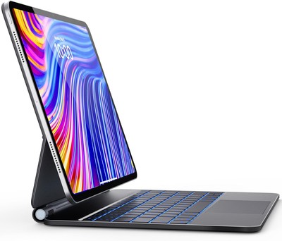 Earto iPad Air Keyboard 13 Zoll, iPad Pro 12,9, Touchpad, Hintergrundbeleuchtung
