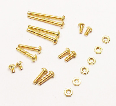 20 pc BRASS Non-Magnetic Headshell Cartridge Mounting Screws Set