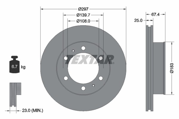Bremsscheibe Toyota P. HI-LUX 06--image