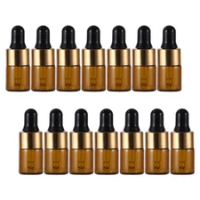 20PCS Refillable Amber Bottle Cosmetic Dropper Container Empty Amber Bottles