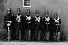 New 5x7 Civil War Photo: Six Marines with Fixed Bayonets at the Navy Yard - 1864
