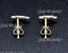 14k Solid Yellow Gold Natural  Diamond Star of David Stud Earring 0.12 ct  — photo 4