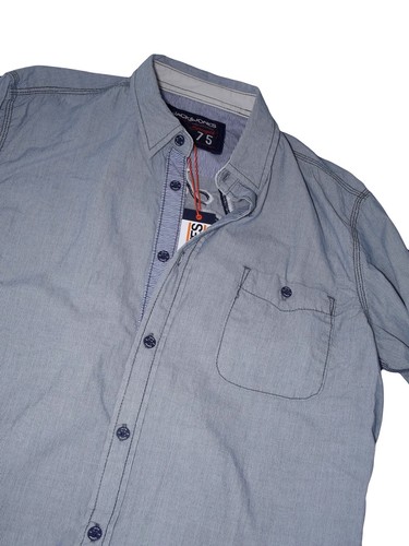 Jack Jones Camicia Shirt Uomo Grey Grigio Righe Manica Lunga I 50 52 L Large - Foto 7 di 9