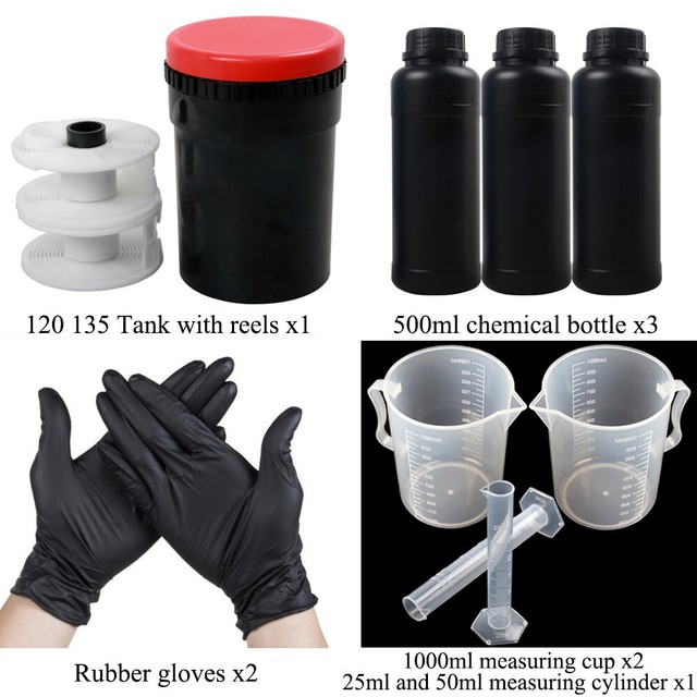 120 135 Film Developing Tank Equipment Kit B&W Color