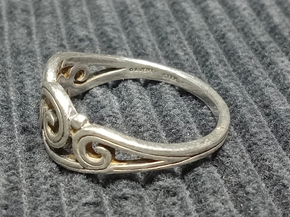 Retired James Avery Swirl Wave Ring Size 11 Sterling Silver - Image 4 of 4