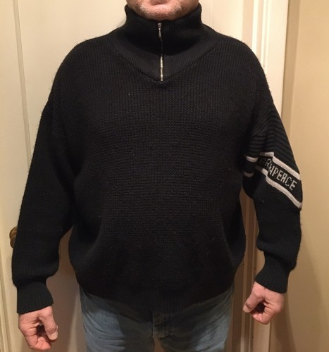 Rare Vintage '70s Left Sleeve “GREENPEACE” ZIP 44/46 Sea/Ship Turtleneck Sweater - 第 1/12 張圖片