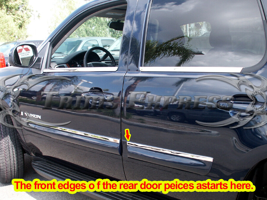 20072009 GMC Yukon Stainless Steel Chrome Body Side Molding Trim
