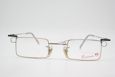 Vintage Brille Casanova ICM-1 Silber Gold Eckig Brillengestell eyeglasses