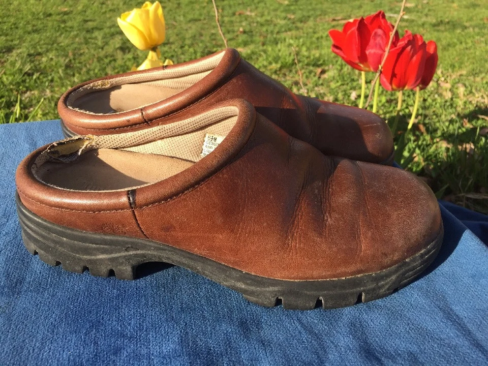 Timberland Mary Janes Cuero Roto Zuecos Mocasines Planos Mujer Zapatos Talla 6.5 Foto 2 de 4