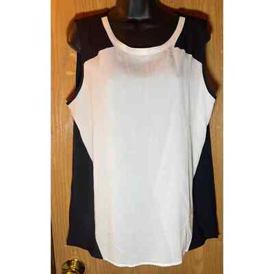 NWT Vicinty Women's Sportswear Tank Top Size XLarge Black White Shirt
