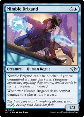 NIMBLE BRIGAND x4 mtg NM-M Outlaws of Thunder Junction 4 Unc