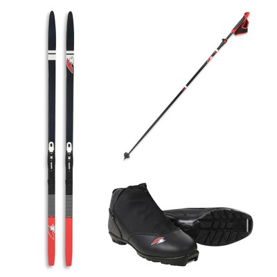 F2 Set Langlaufski Ride CC 195cm +Schuh Ride CC Gr. 42 + Skistock 120-170cm