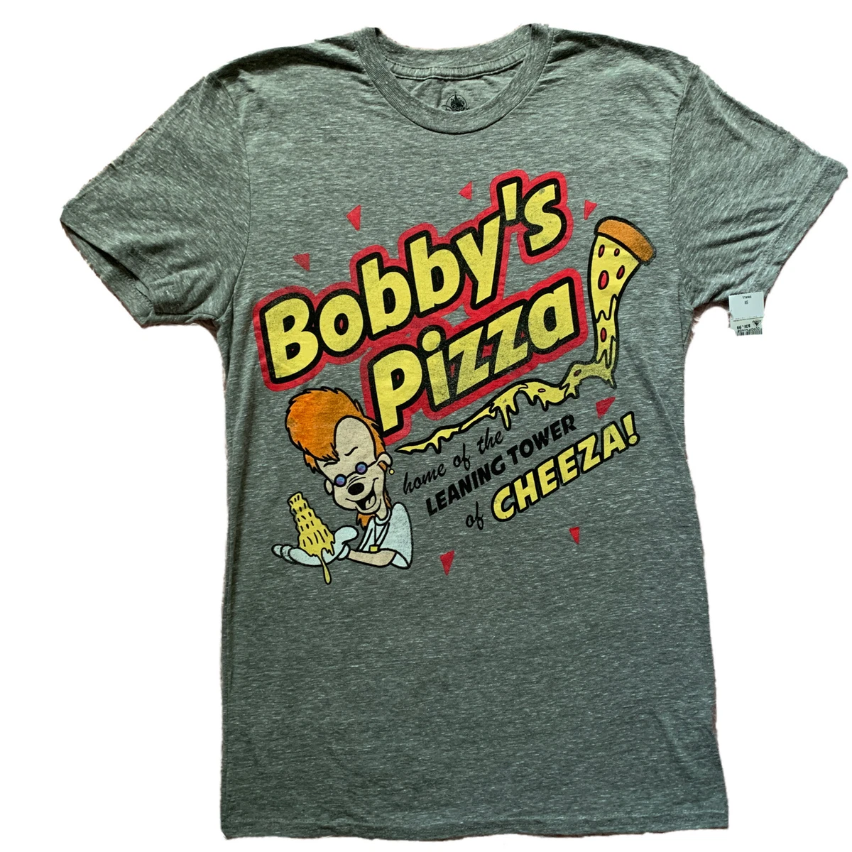 Disney Parks The Goofy Movie T-Shirt Men's S Leaning Tower of Cheeza Bobby  Pizza | eBay