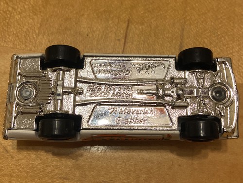 Vintage 2009 Hot Wheels '71 Maverick Grabber Rare Original Old Car Orange Rims + - Picture 7 of 7