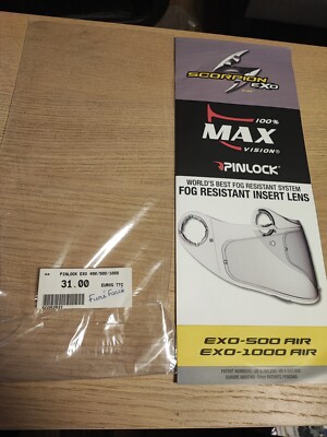 PINLOCK Fumé 100% MAX VISION EXO SCORPION POUR EXO 500/1000 AIR