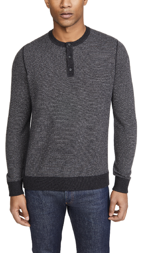 M494 NWT VINCE WOOL CASHMERE BIRDEYE HENLEY MEN SWEATER SIZE XXL $295 - Picture 3 of 3