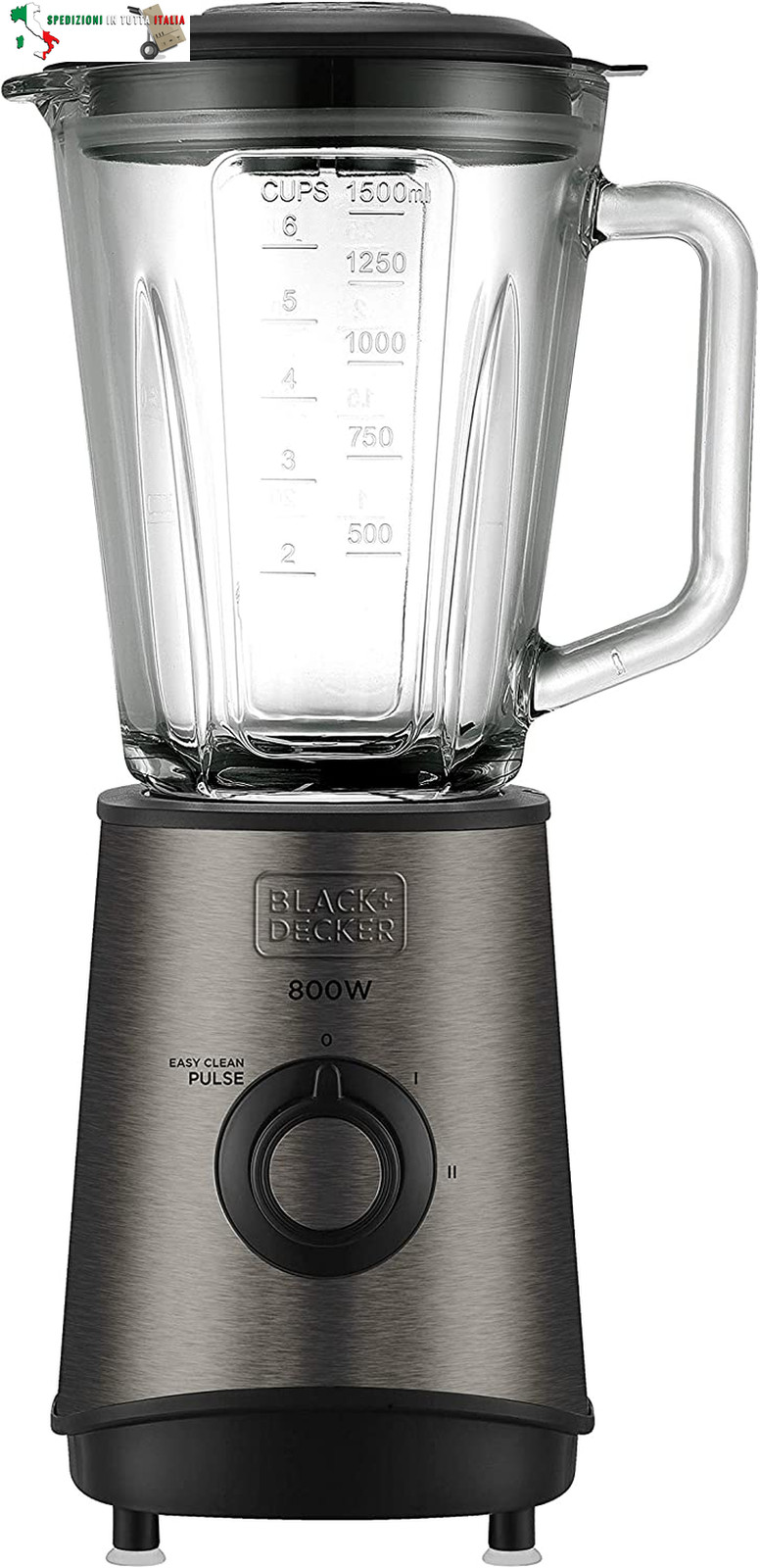 BXJB800E - Frullatore, 800W, caraffa in vetro 1,5L, 2 velocità + Pulse, 4 lame i
