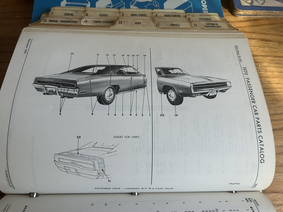 1970 Mopar Parts Catalog Plymouth Dodge Cuda Challenger Charger Hemi