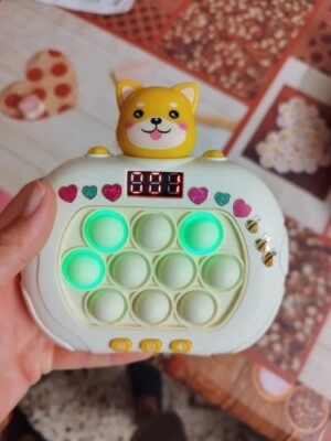 Electronic Pop Push Game Console with LED Display Screen