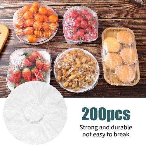 200x Disposable Foods Storage Covers Bags Bowls Elastic Plate Fresh Keeping Bags - Picture 3 of 12